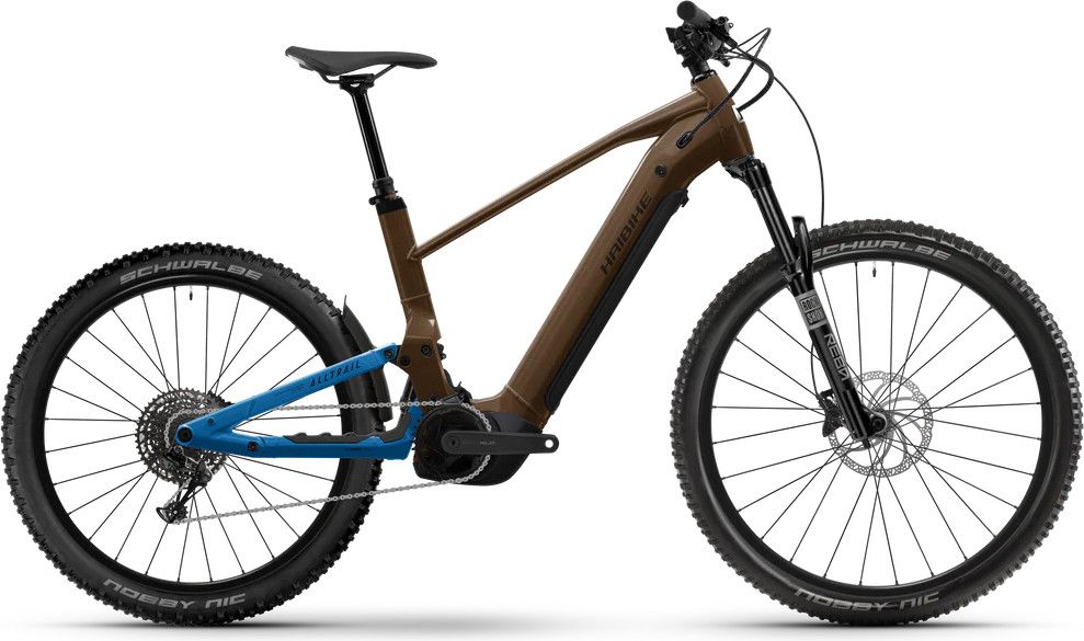 VTT Électrique Tout-Suspendu Haibike AllTrail 6 29"/27.5" Shimano 12V 800 Wh Bosch 120 Nm Marron/Bleu 2026