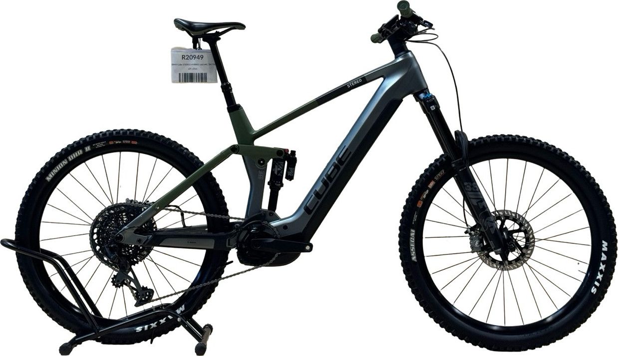 produit reconditionné . Cube Stereo Hybrid 160 HPC TM 750 Sram GX 2024 . VTT électrique . Cube . très bon état