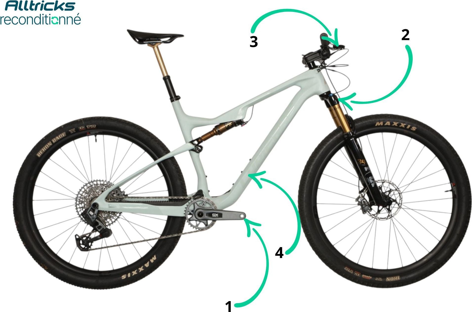 VTT Tout Suspendu Lapierre XRM 9.9 Sram GX AXS 12V 2026 T.XL 185/195cm - Produit Reconditionné