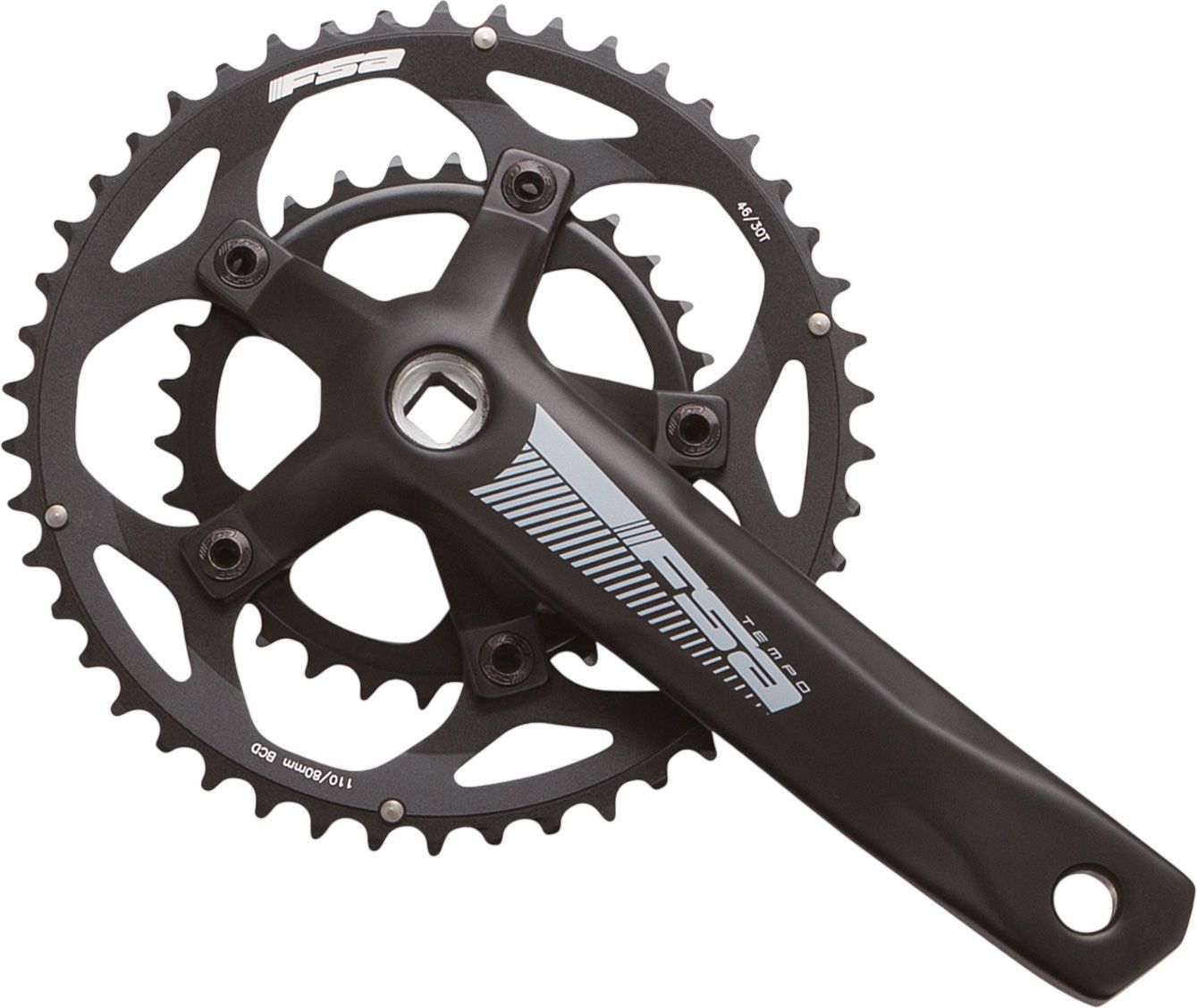 Pédalier FSA Tempo Adventure JIS 46/30 Dents 11V Noir