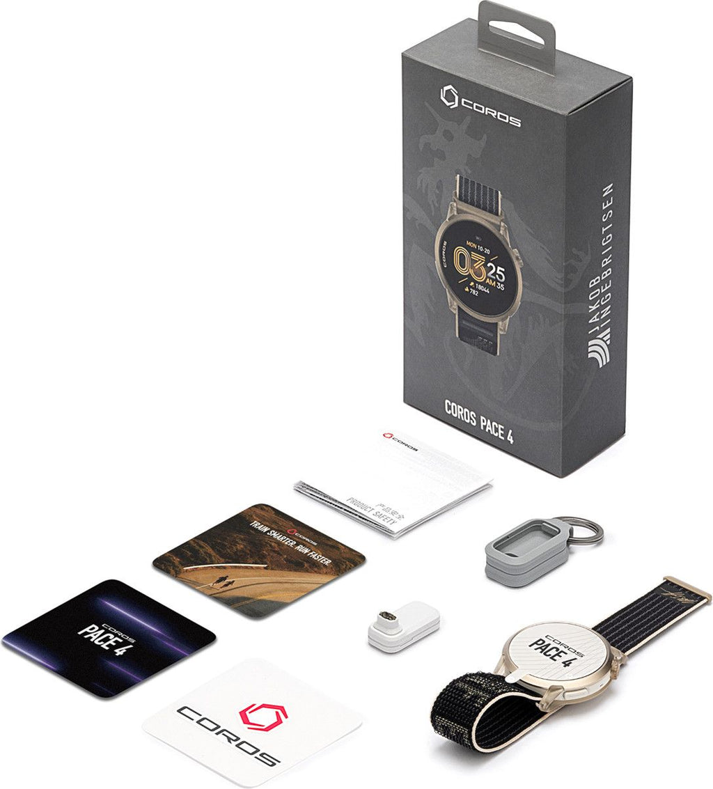 Montre GPS Coros Pace 4 Aluminium Nylon Noir Or Édition Jakob Ingebrigtsen