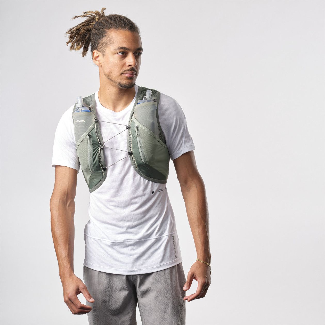 Sac d'Hydratation Salomon Active Skin 12 Kaki T.M - Produit Reconditionné