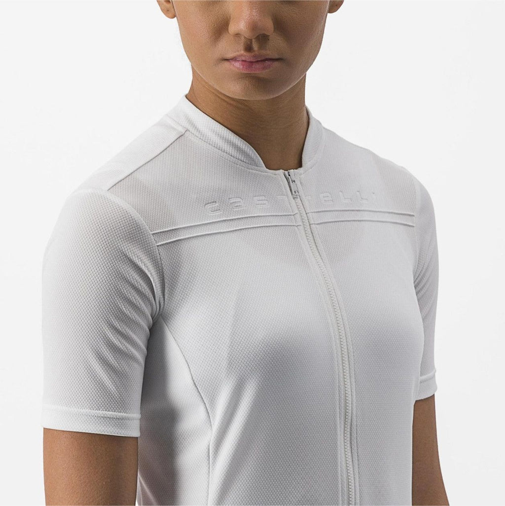 Maillot Manches Courtes Femme Castelli Anima 4 Blanc Ivoire T.L - Produit Reconditionné