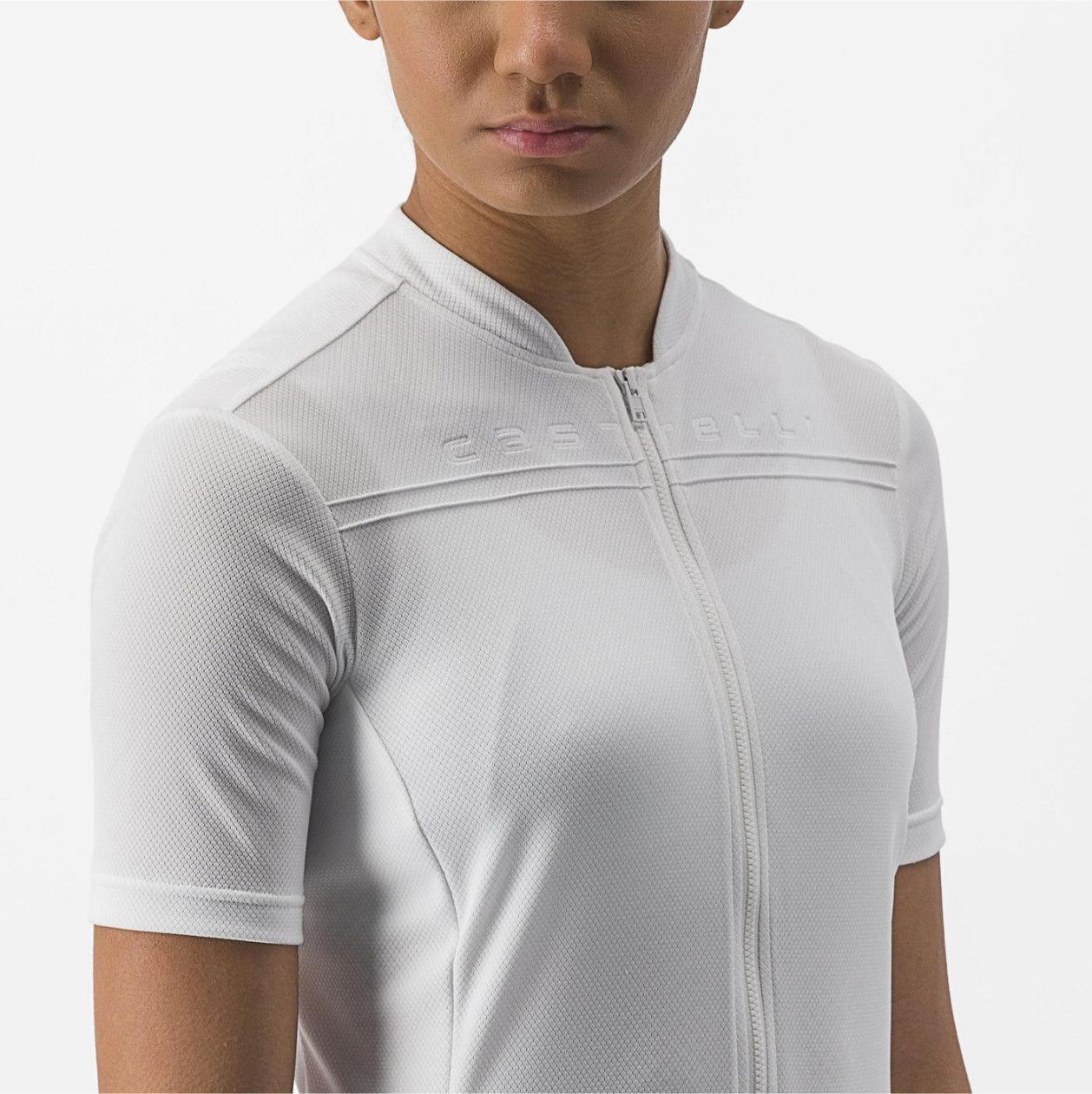 Maillot Manches Courtes Femme Castelli Anima 4 Blanc Ivoire T.L - Produit Reconditionné