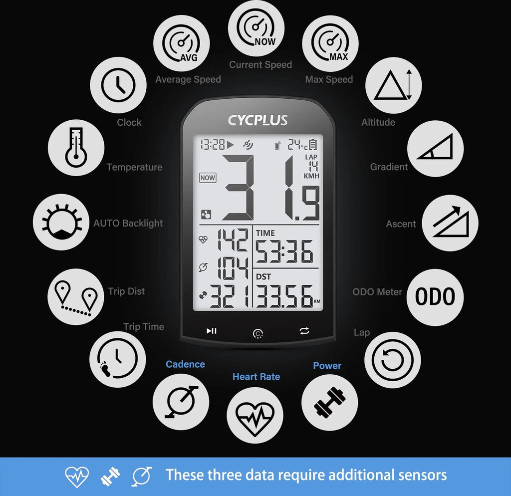 CYCPLUS compteur GPS M1 sans fil