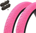 2x pneus BMX KENDA 20 pouces x 1,95 pouces rose + chambre à air AV