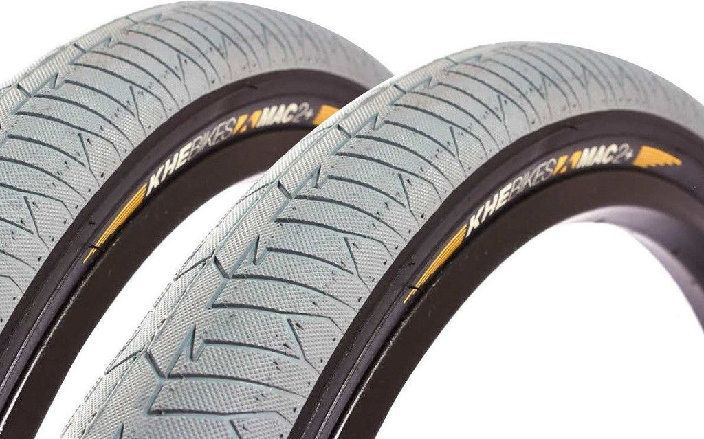 2x pneus BMX KHE MAC2+ 20 pouces x 2,30 pouces gris