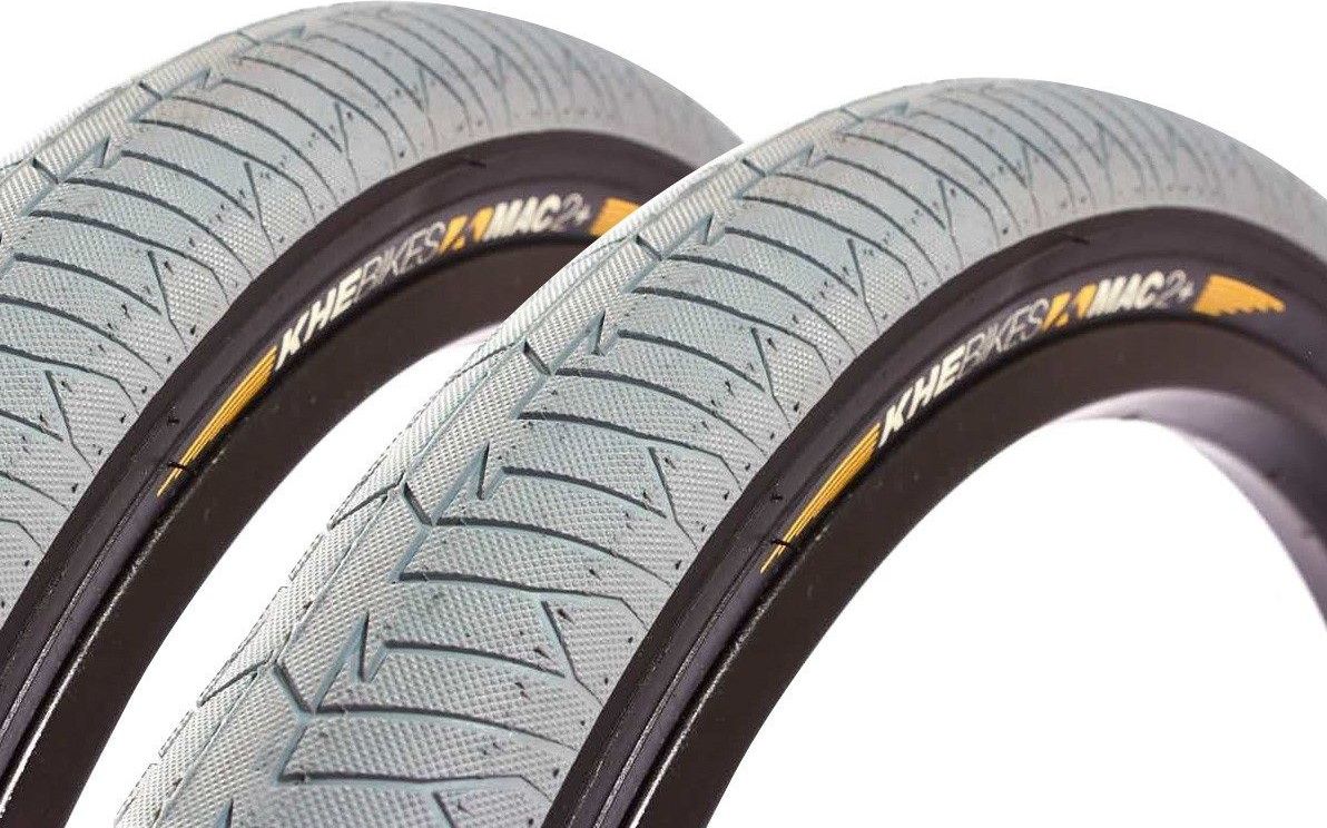 2x pneus BMX KHE MAC2+ 20 pouces x 2,30 pouces gris
