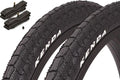 2x pneus BMX KENDA 20 pouces x 1,95 pouces noir + chambre à air AV