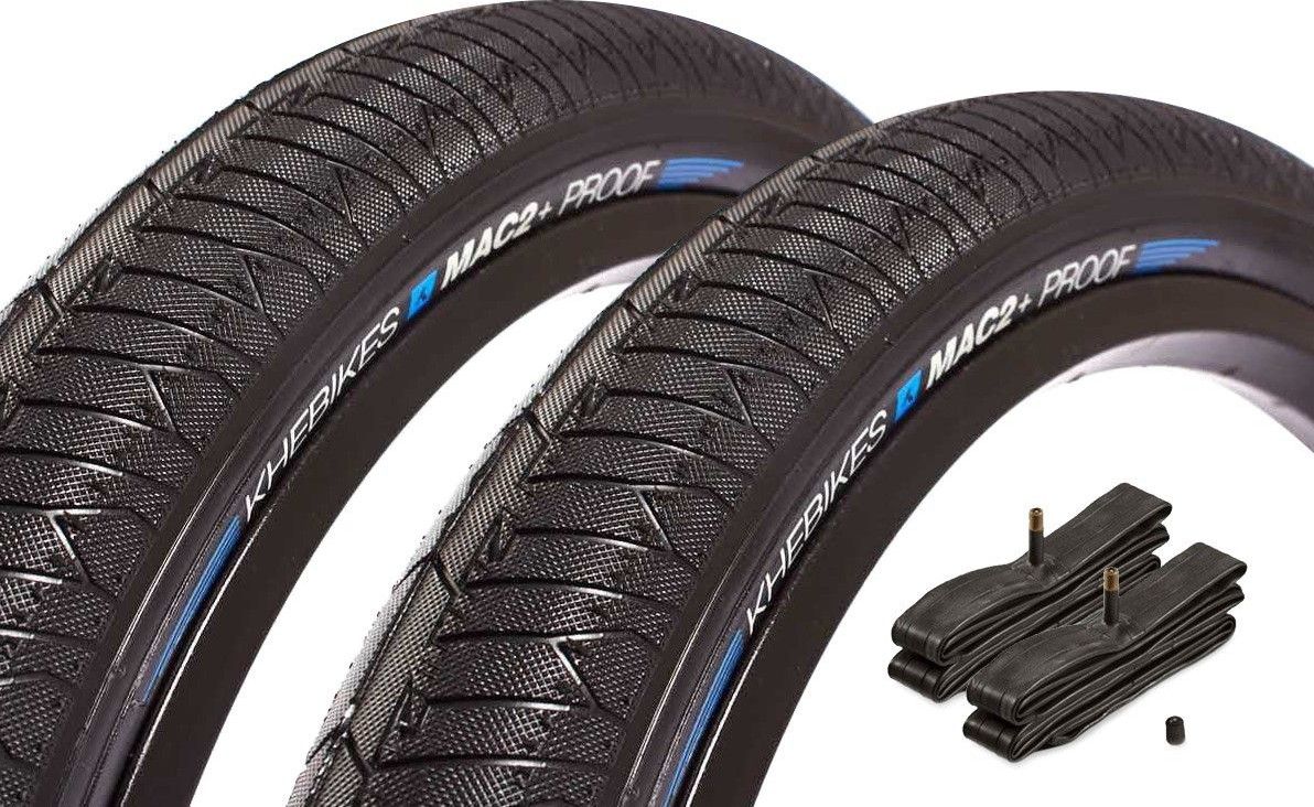 Set de pneus BMX KHE MAC2+ PROOF 20 pouces x 2,30 pouces avec chambre à air AV