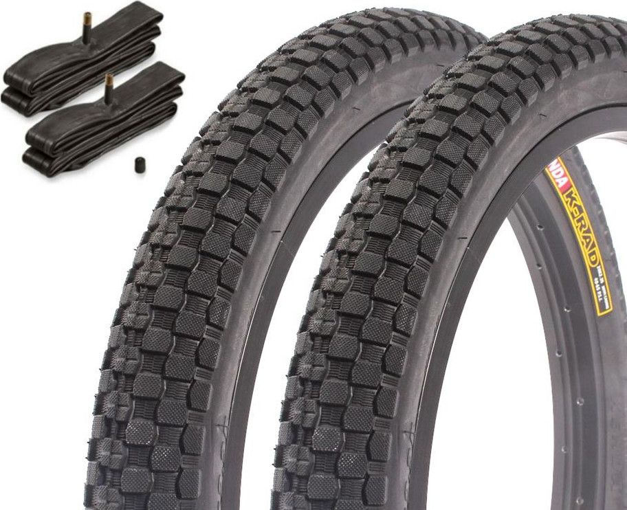 2x pneus BMX KENDA K-RAD 20 pouces x 2,35 pouces + chambre à air AV