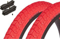 Set de pneus BMX KENDA 20 pouces x 1,95 pouces rouge + chambre à air AV KHE