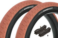 Set de pneus BMX ACME 20 pouces x 2,40 pouces marron + chambre à air AV KHE