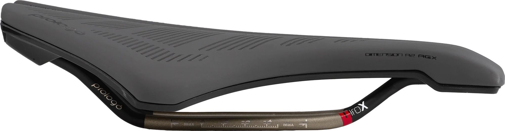 Selle Prologo Dimension R2 AGX Tirox Slide Control Gris Anthracite