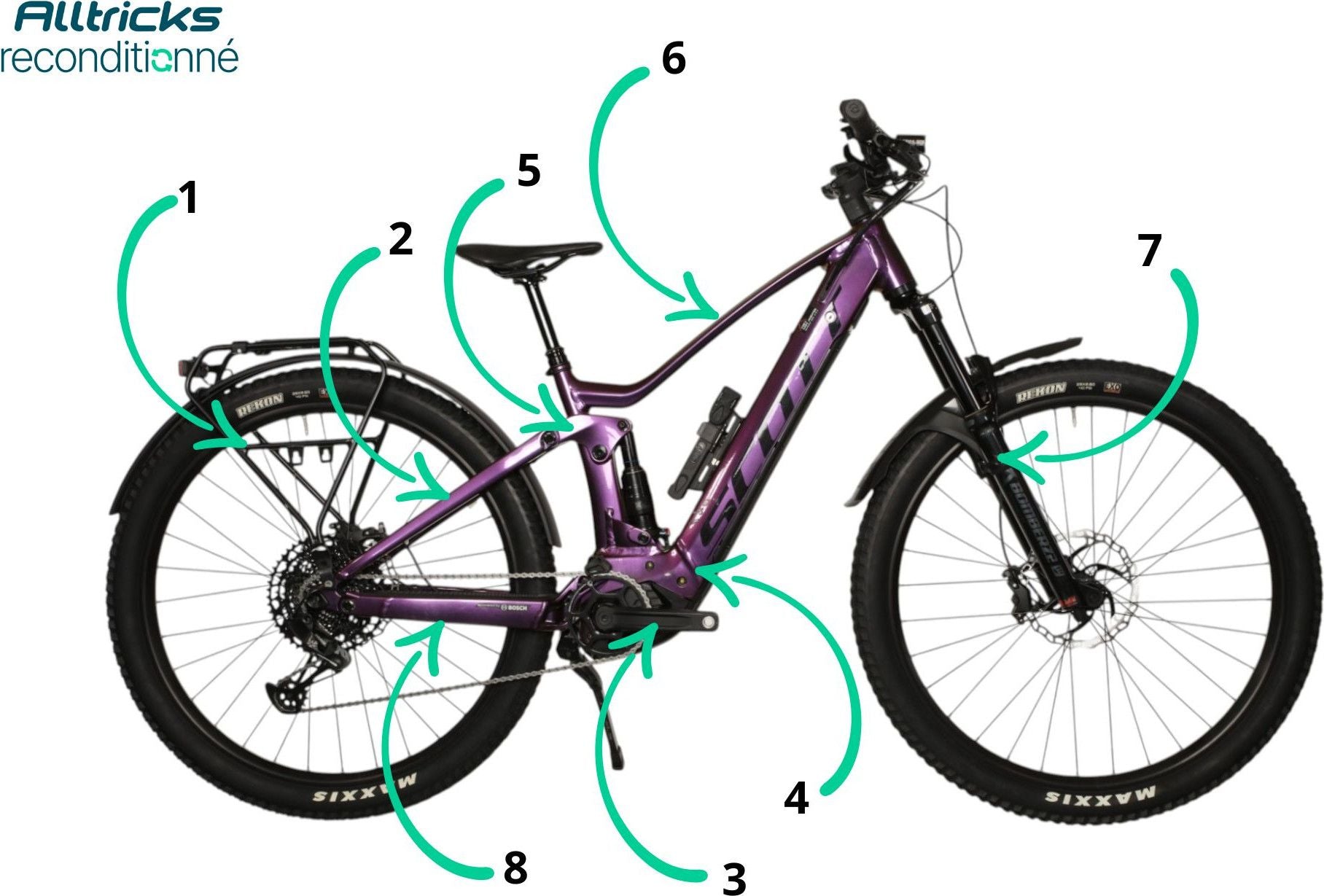 Vélo Electrique Scott Contessa Strike 910 Bosch 625Wh 85Nm T.S 160/170cm - Produit Reconditionné