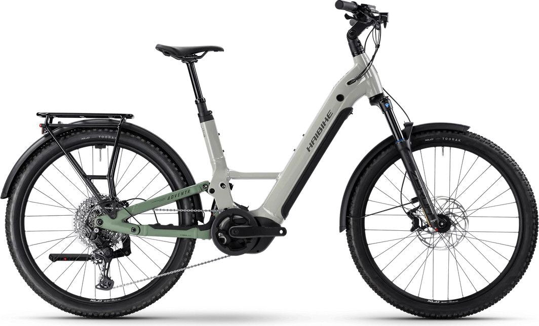 VTT Électrique Tout-Suspendu Haibike Adventr 4 Low Shimano 11V 600Wh Bosch 85 Nm 27.5'' Gris/Vert