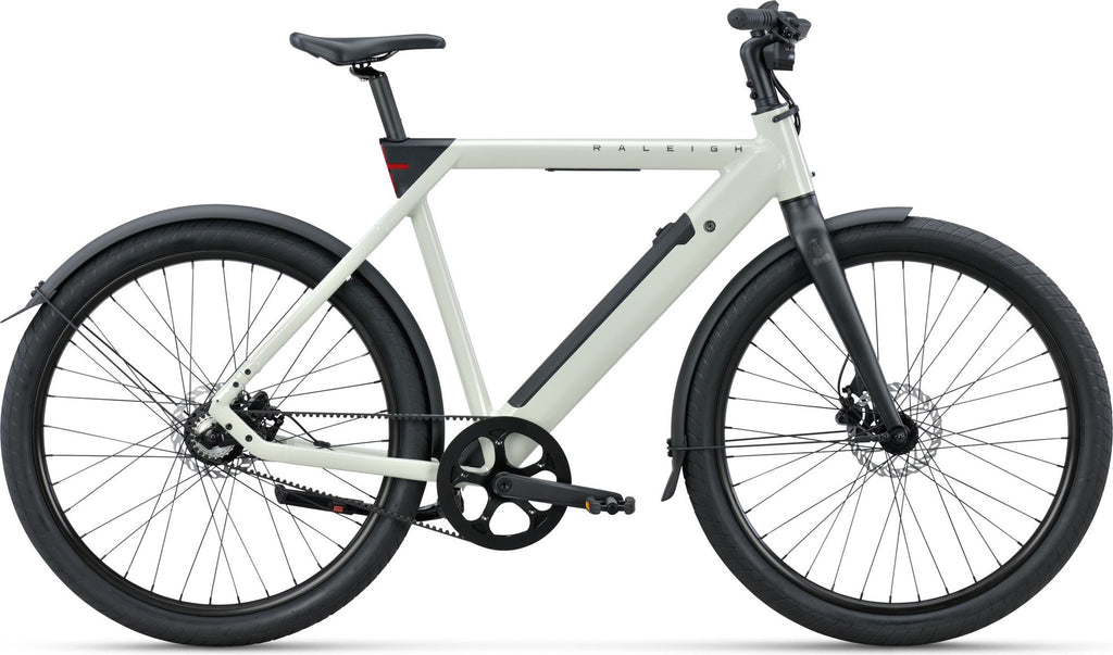 Vélo de Ville Électrique Raleigh ONE Courroie Mono Vitesse 27.5'' Blanc