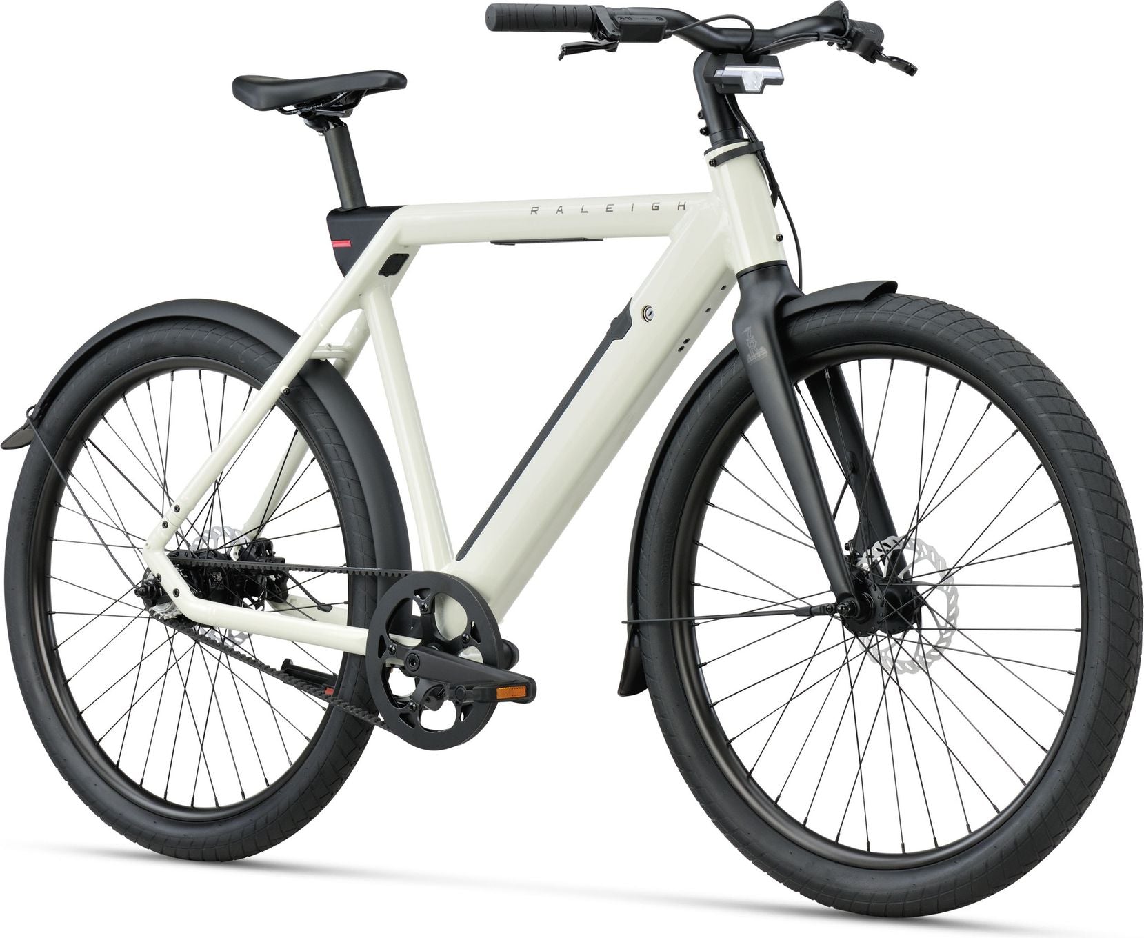Vélo de Ville Électrique Raleigh ONE Courroie Mono Vitesse 27.5'' Blanc