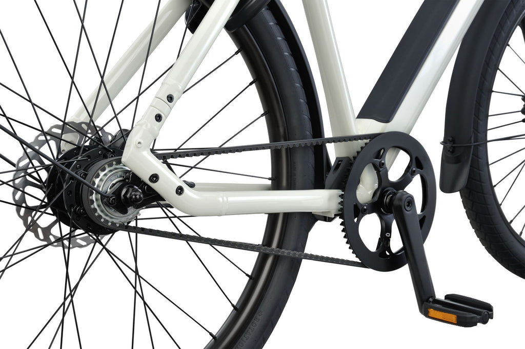 Vélo de Ville Électrique Raleigh ONE Courroie Mono Vitesse 27.5'' Blanc