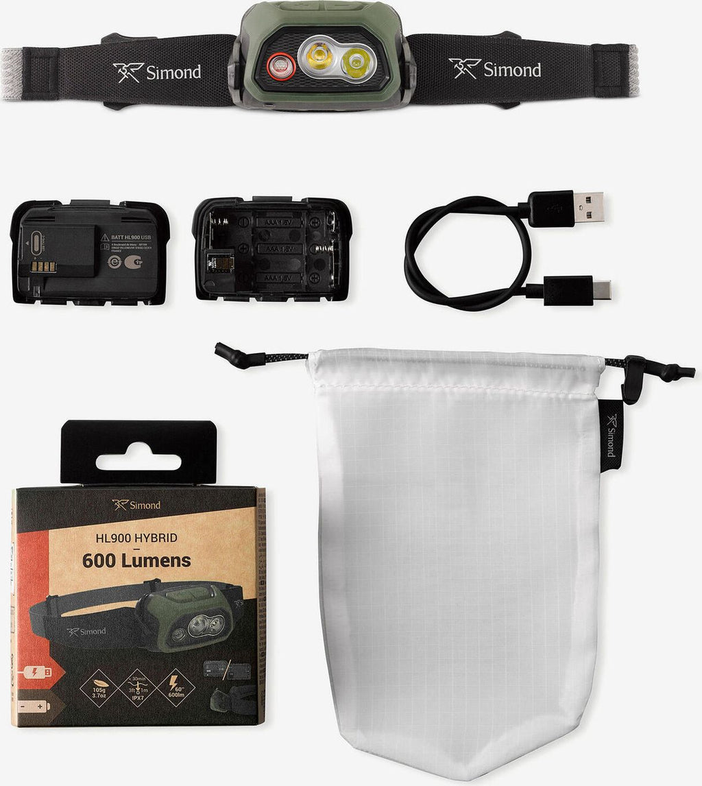 Lampe Frontale Simond HL900 USB V3 Vert