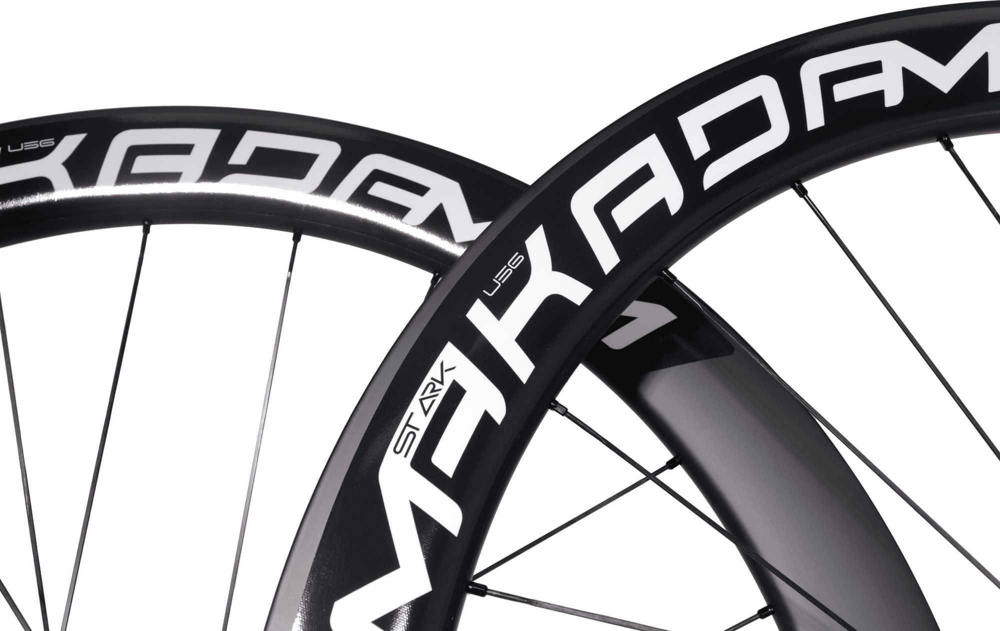 Paire de roues carbone route – MaKadamm stark u56 disc premium à pneus – 1540 gr la paire – centerlock – axe 12x100 | 12x14