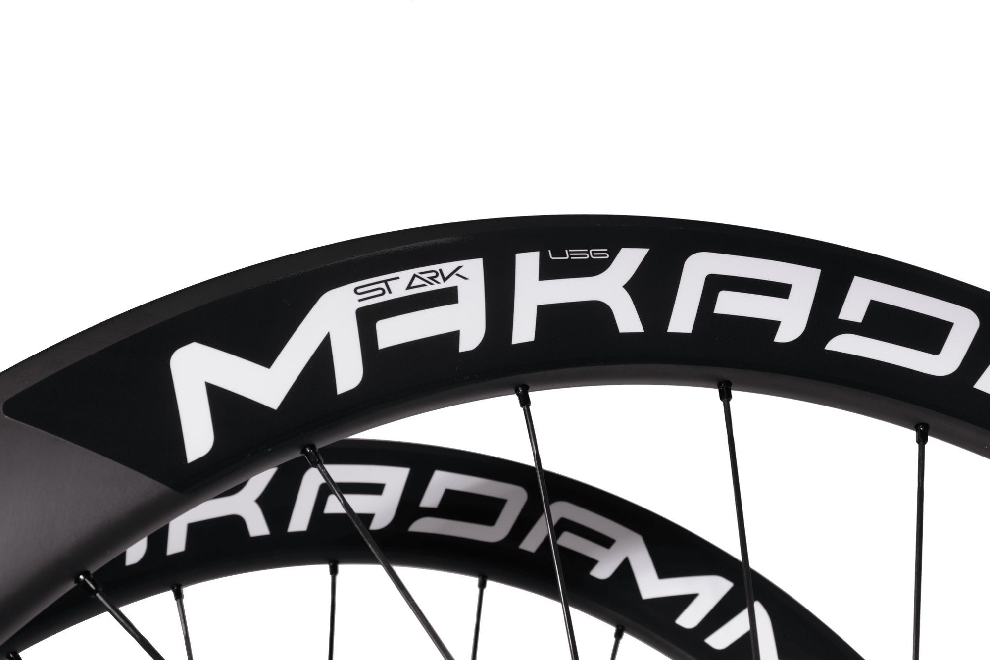 Paire de roues carbone route – MaKadamm stark u56 disc premium à pneus – 1540 gr la paire – centerlock – axe 12x100 | 12x14