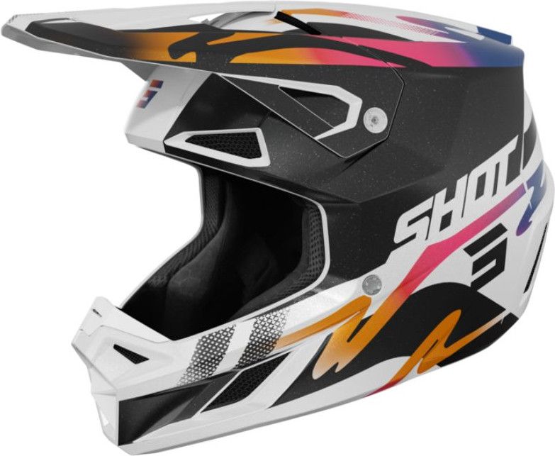 Casque Intégral Shot Speed Wave Noir Blanc Brillant