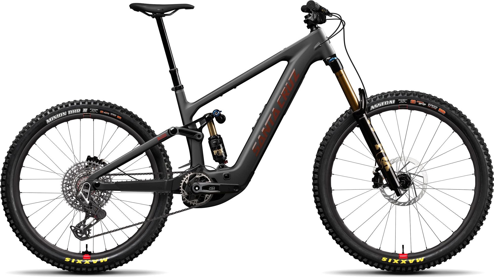 VTT Électrique Tout-Suspendu Santa Cruz Bullit Carbone CC X0 AXS RSV Sram 12V 600 Wh Bosch 120 Nm MX (29''/27.5'') Gris Matte Carbon 2027