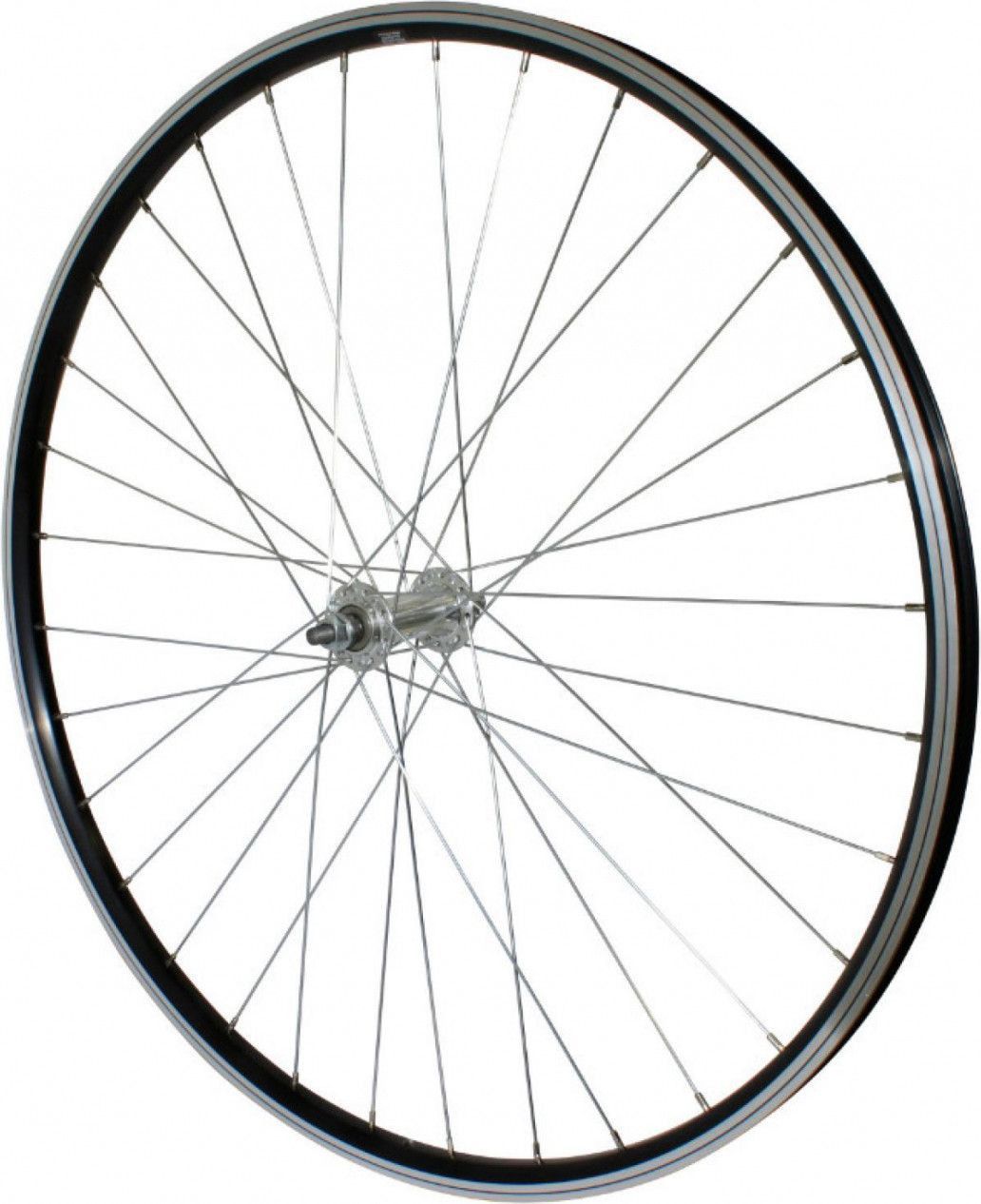 Roue Vtc 700X35 Avant P2R Alu Noir Double Paroi Moy Alu Axe Plein