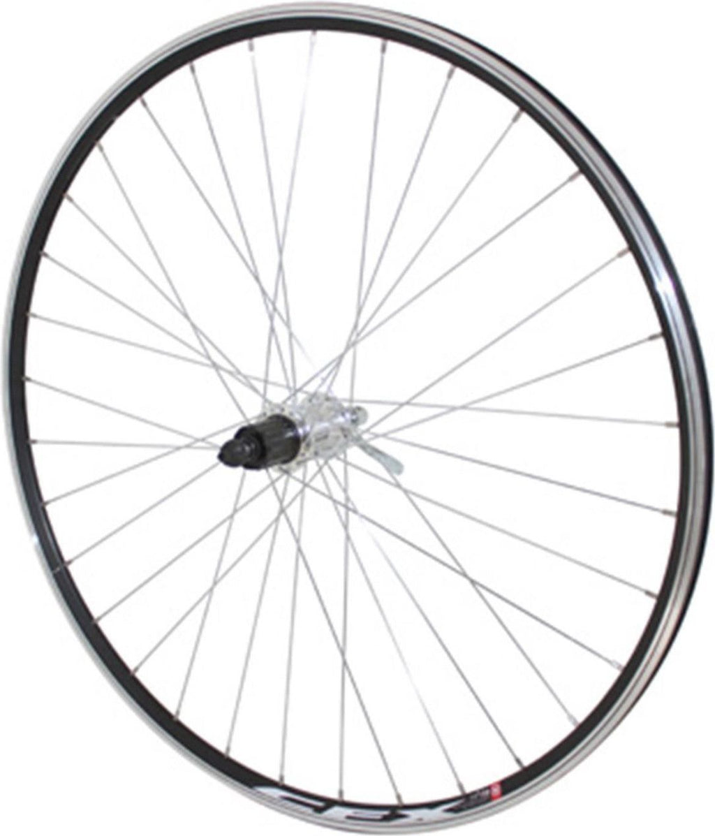 Roue route 700 elan arriere cfx noir moyeu Shimano 2400 cassette 10-9-8v.