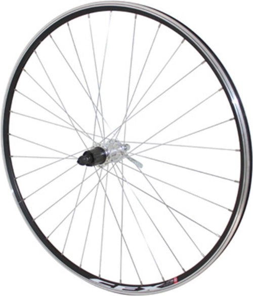 Roue route 700 elan arriere cfx noir moyeu Shimano 2400 cassette 10-9-8v.