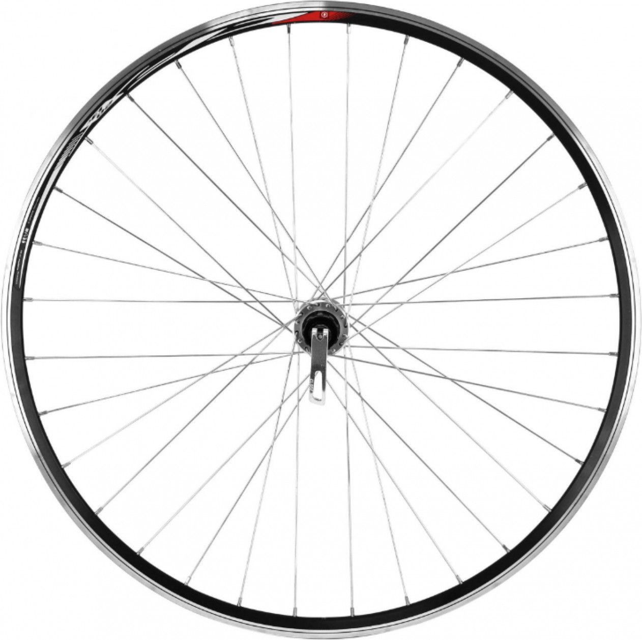 Roue route 700 elan arriere cfx noir moyeu Velox noir cassette 11 à 8v.