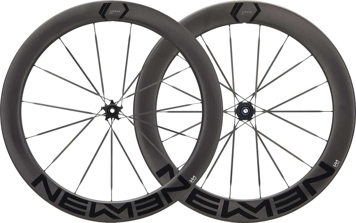 Paire roues carbone Newmen Vonoa Streem A.49 A.54 rayon carbone